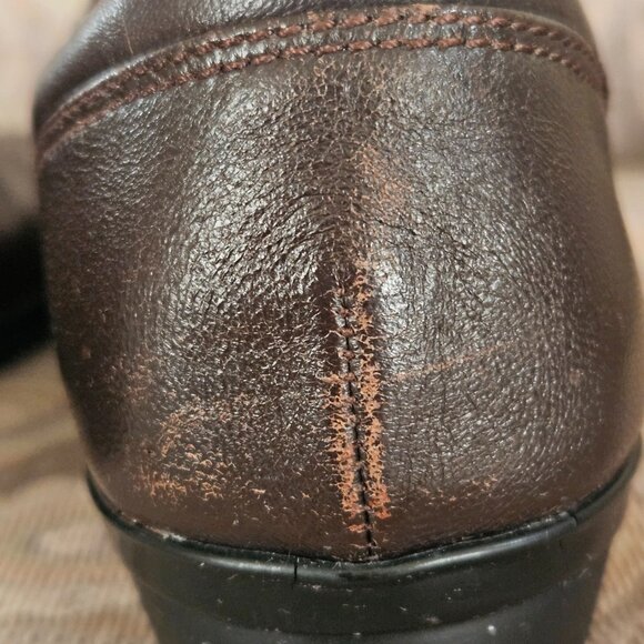 CLARKS Collection Soft Cushion Everyday CODA Sz 8.5M Brown Leather Flat Shoe - Picture 10 of 11